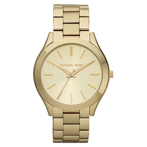 michael kors oversized slim runway gold-tone watch|Michael Kors runway watch slim.